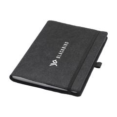 Vue Felty GRS RPET Notebook A5 bloc-notes de couleur noir| Krokrodeal