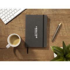 Vue Montana Recycled Leather Notebook A5 bloc-notes de couleur noir| Krokrodeal