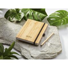 Vue BambooPlus Notebook A5 - Inkless Pen de couleur marron| Krokrodeal