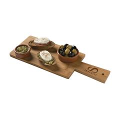 Vue Bamboo Serving de couleur marron| Krokrodeal