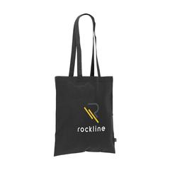 Vue Shoppy Colour Bag GRS Recycled Cotton (150 g/m²) sac de couleur noir| Krokrodeal