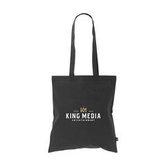 Vue Shoppy Colour Bag GRS Recycled Cotton (150 g/m²) sac de couleur noir| Krokrodeal