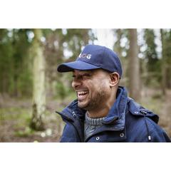 Vue Hamar Cap Recycled Cotton casquette de couleur bleu| Krokrodeal