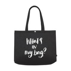 Vue Feltro RPET BigShopper sac de courses de couleur noir| Krokrodeal