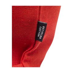 Vue PromoColour GRS Recycled Cotton Backpack (150 g/m²) de couleur rouge| Krokrodeal
