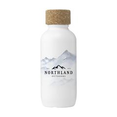 Vue EcoBottle 650 ml d'origine végétale - fabriquée en EU de couleur blanc| Krokrodeal