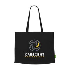 Vue ECO Shopper Organic Cotton (180 g/m²) sac shopping de couleur noir| Krokrodeal