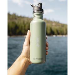 Vue Klean Kanteen Classic Recycled Water Bottle 800 ml de couleur vert| Krokrodeal