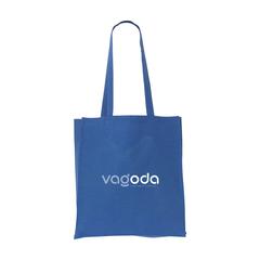 Vue Colour Square Bag GRS Recycled Cotton (150 g/m²) sac de couleur bleu| Krokrodeal