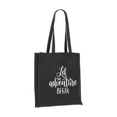 Vue Colour Square Bag GRS Recycled Cotton (150 g/m²) sac de couleur noir| Krokrodeal