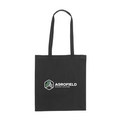 Vue Colour Square Bag GRS Recycled Cotton (150 g/m²) sac de couleur noir| Krokrodeal