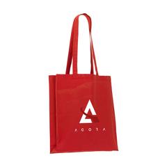 Vue Colour Square Bag GRS Recycled Cotton (150 g/m²) sac de couleur rouge| Krokrodeal
