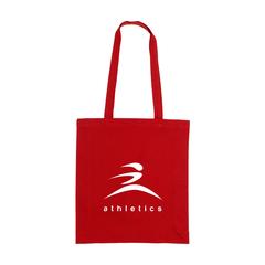 Vue Colour Square Bag GRS Recycled Cotton (150 g/m²) sac de couleur rouge| Krokrodeal