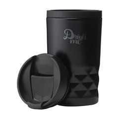 Vue Graphic Mini Mug RCS Recycled Steel 250 ml gobelet iso de couleur noir| Krokrodeal