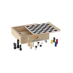 Vue WoodGame 5-en-1 jeu de couleur marron| Krokrodeal