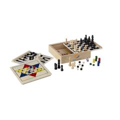 Vue WoodGame 5-en-1 jeu de couleur marron| Krokrodeal