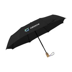 Vue Michigan parapluie pliable en RPET de 21 inch de couleur noir| Krokrodeal