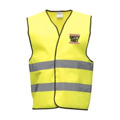 Vue SafetyFirst veste de sécurité de couleur jaune| Krokrodeal
