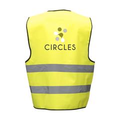 Vue SafetyFirst veste de sécurité de couleur jaune| Krokrodeal