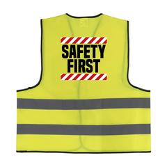 Vue SafetyFirst veste de sécurité de couleur jaune| Krokrodeal
