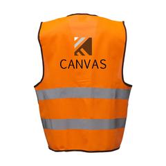Vue SafetyFirst veste de sécurité de couleur orange| Krokrodeal