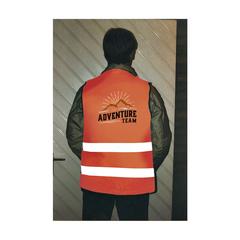 Vue SafetyFirst veste de sécurité de couleur orange| Krokrodeal