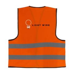 Vue SafetyFirst veste de sécurité de couleur orange| Krokrodeal