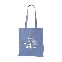 Vue Melange Shopper GRS Recycled Canvas (280 g/m²) sac de couleur bleu| Krokrodeal