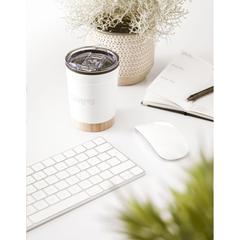 Vue Kobe Bamboo RCS Recycled Steel 350 ml mug de couleur blanc| Krokrodeal
