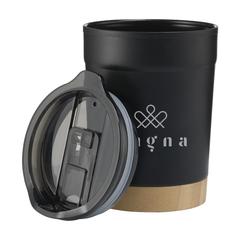 Vue Kobe Bamboo RCS Recycled Steel 350 ml mug de couleur noir| Krokrodeal