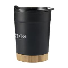 Vue Kobe Bamboo RCS Recycled Steel 350 ml mug de couleur noir| Krokrodeal