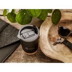 Vue Kobe Bamboo RCS Recycled Steel 350 ml mug de couleur noir| Krokrodeal