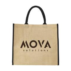 Vue Gerona Jute Shopper sac shopping de couleur noir| Krokrodeal