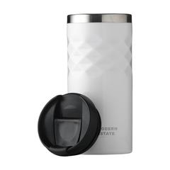 Vue Geometric Mug RCS Recycled Steel 280 ml gobelet iso de couleur blanc| Krokrodeal