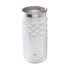 Vue Geometric Mug RCS Recycled Steel 280 ml gobelet iso de couleur blanc| Krokrodeal