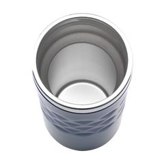 Vue Geometric Mug RCS Recycled Steel 280 ml gobelet iso de couleur bleu| Krokrodeal
