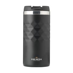 Vue Geometric Mug RCS Recycled Steel 280 ml gobelet iso de couleur noir| Krokrodeal