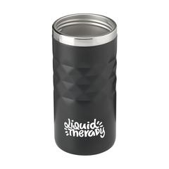 Vue Geometric Mug RCS Recycled Steel 280 ml gobelet iso de couleur noir| Krokrodeal