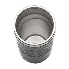 Vue Geometric Mug RCS Recycled Steel 280 ml gobelet iso de couleur noir| Krokrodeal