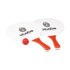 Vue BeachTennis jeu de plage de couleur rouge| Krokrodeal