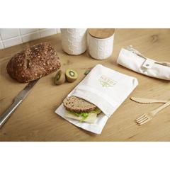 Vue Hemp FoodPouch pochette à sandwich de couleur beige| Krokrodeal