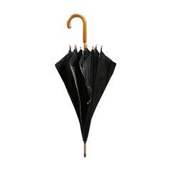 Vue FirstClass RCS RPET parapluie 23 inch de couleur noir| Krokrodeal