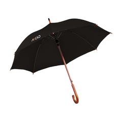 Vue FirstClass RCS RPET parapluie 23 inch de couleur noir| Krokrodeal
