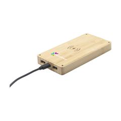 Vue Solar Powerbank 8000+ Wireless Charger chargeur externe de couleur marron| Krokrodeal