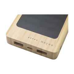 Vue Solar Powerbank 8000+ Wireless Charger chargeur externe de couleur marron| Krokrodeal