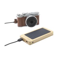 Vue Solar Powerbank 8000+ Wireless Charger chargeur externe de couleur marron| Krokrodeal