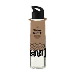 Vue Sirius GRS RPET 650 ml bouteille de couleur noir| Krokrodeal