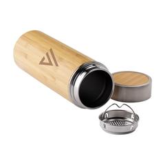 Vue Osaka 360 ml thermos en bambou de couleur marron| Krokrodeal