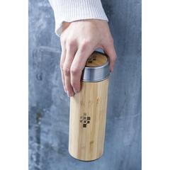 Vue Osaka 360 ml thermos en bambou de couleur marron| Krokrodeal
