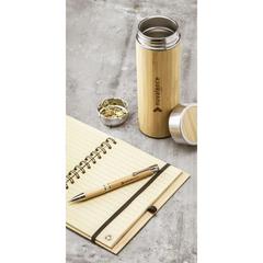 Vue Osaka 360 ml thermos en bambou de couleur marron| Krokrodeal
